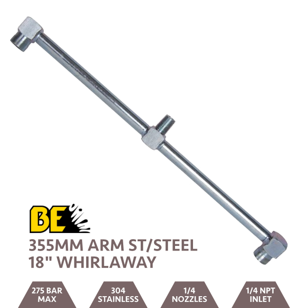Whirlaway Stainless Steel 18” Rotary Arm 355mm